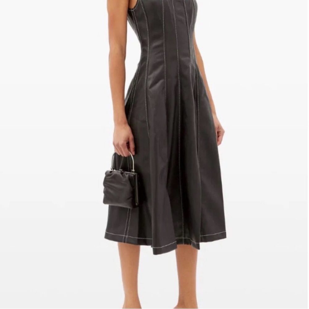 STAUD Wells Dress Faux Leather - Picture 2 of 14